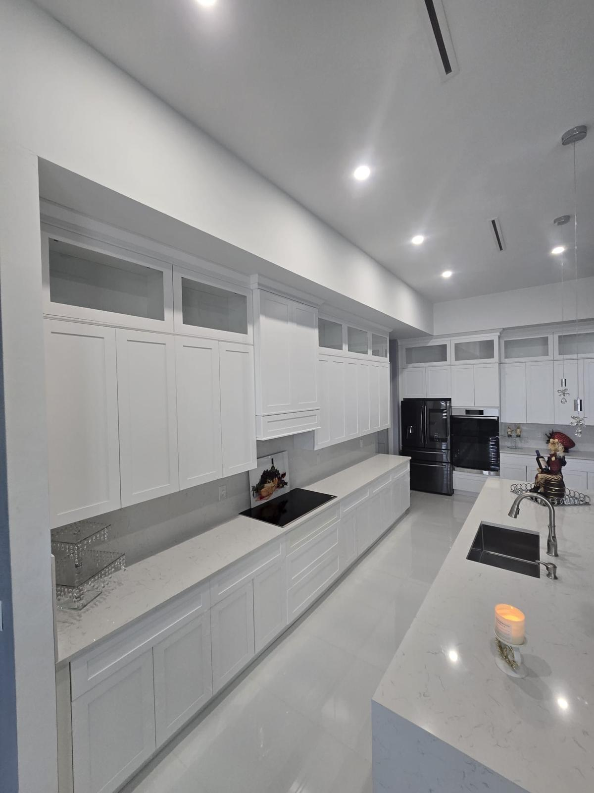 Laminate wood flooring and interior finish project in Cape Coral